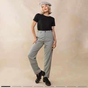 Albion Tuxedo Micro Houndstooth Print Pants Green and Black Size XS